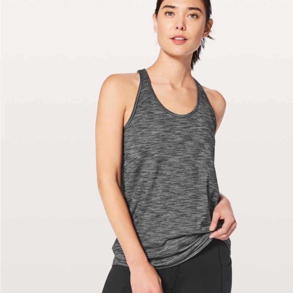 Lululemon Essential Tank - Heathered Black (Third Release)
